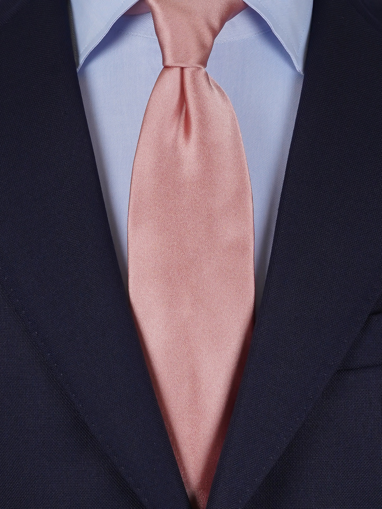 Gammalrosa satinslips & näsduk