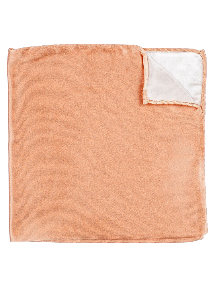 Apricot satin tie & hanky