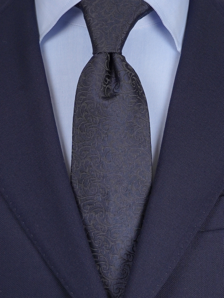 Laivastonsininen silkkisolmio & taskuliina