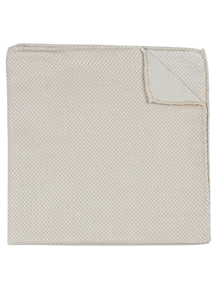 Ljusbeige grenadinslips & näsduk i kashmir