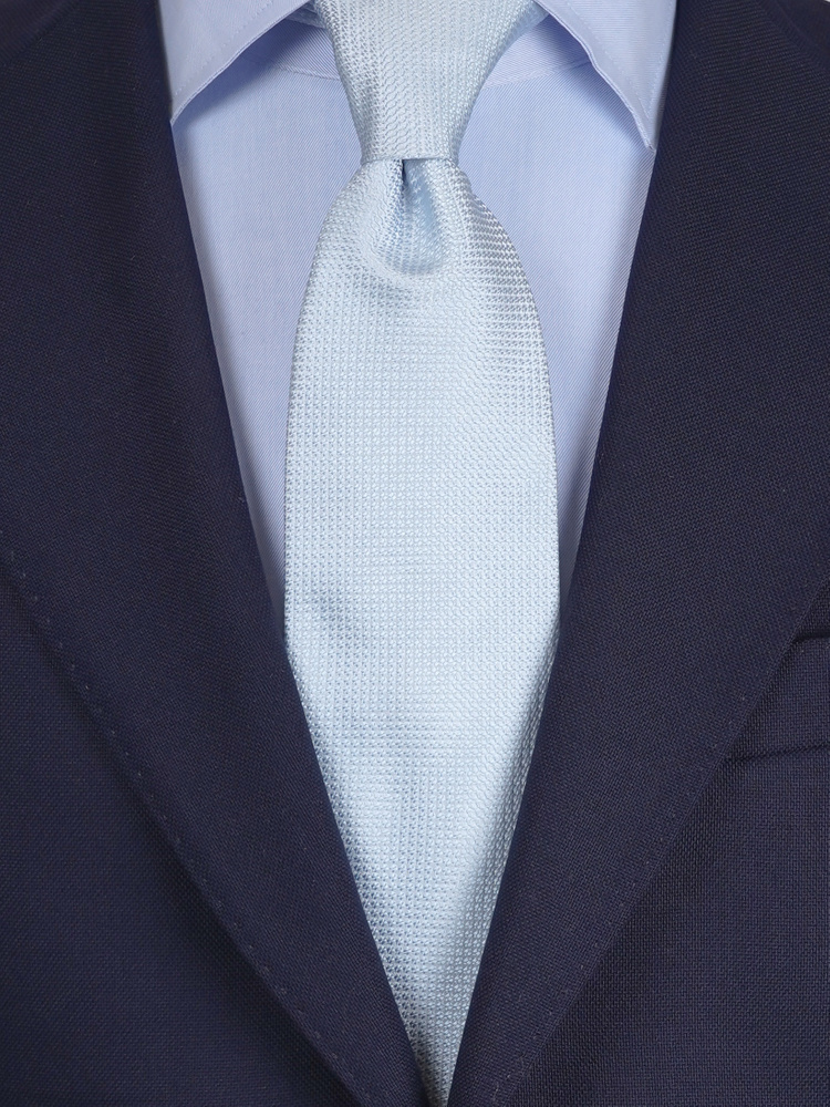 Ljusblå grenadinslips & näsduk