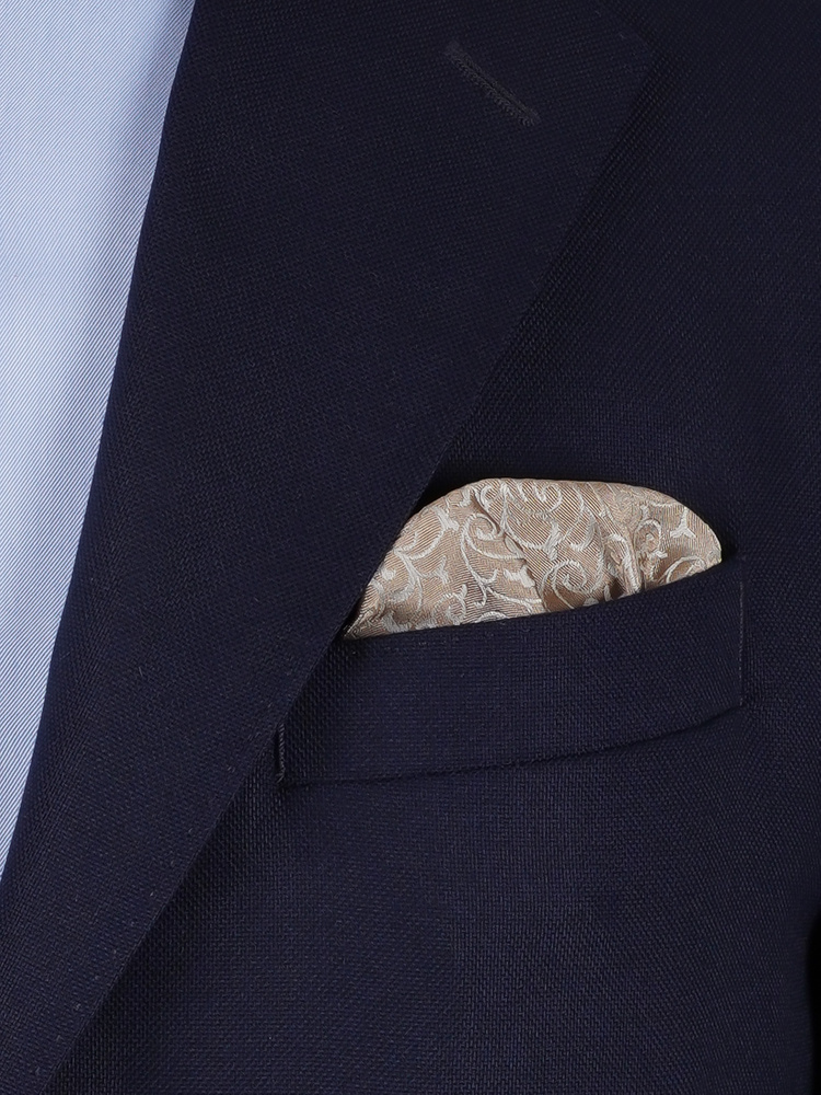 Gold-beige bow tie & hanky Lusso