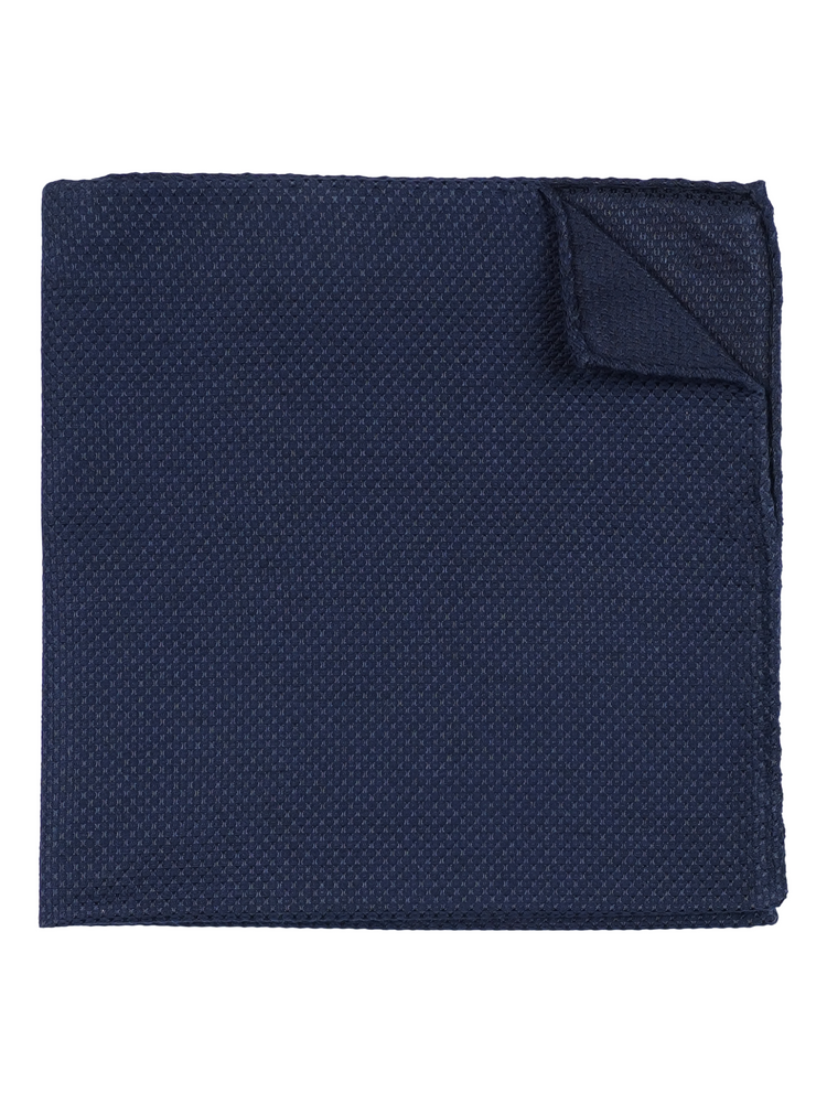 Marinblå fluga & näsduk i kashmir