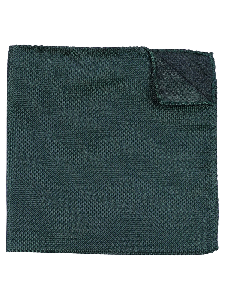 Sötétzöld grenadine nyakkendő és díszzsebkendő