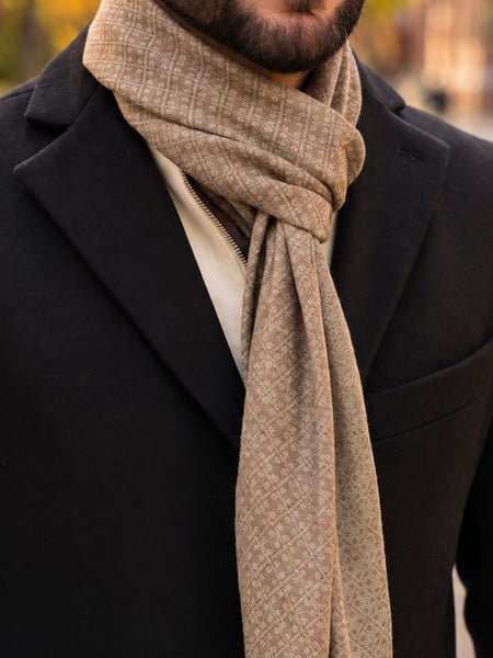 Italian scarf Matera in cotton and silk