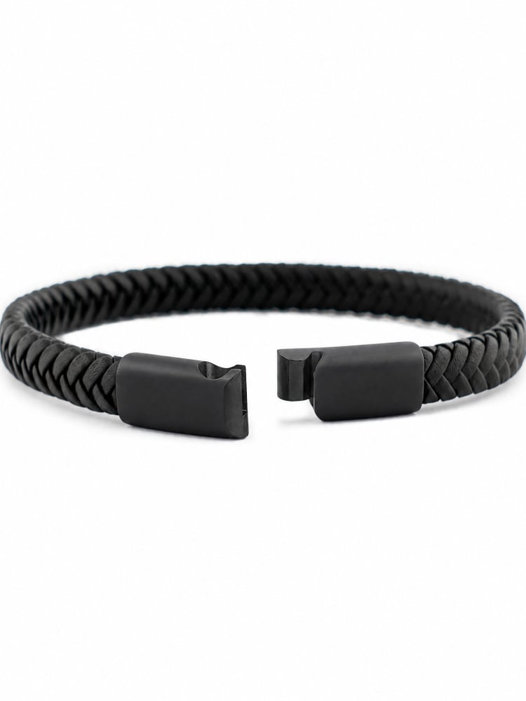 Svart Läderarmband Prestige
