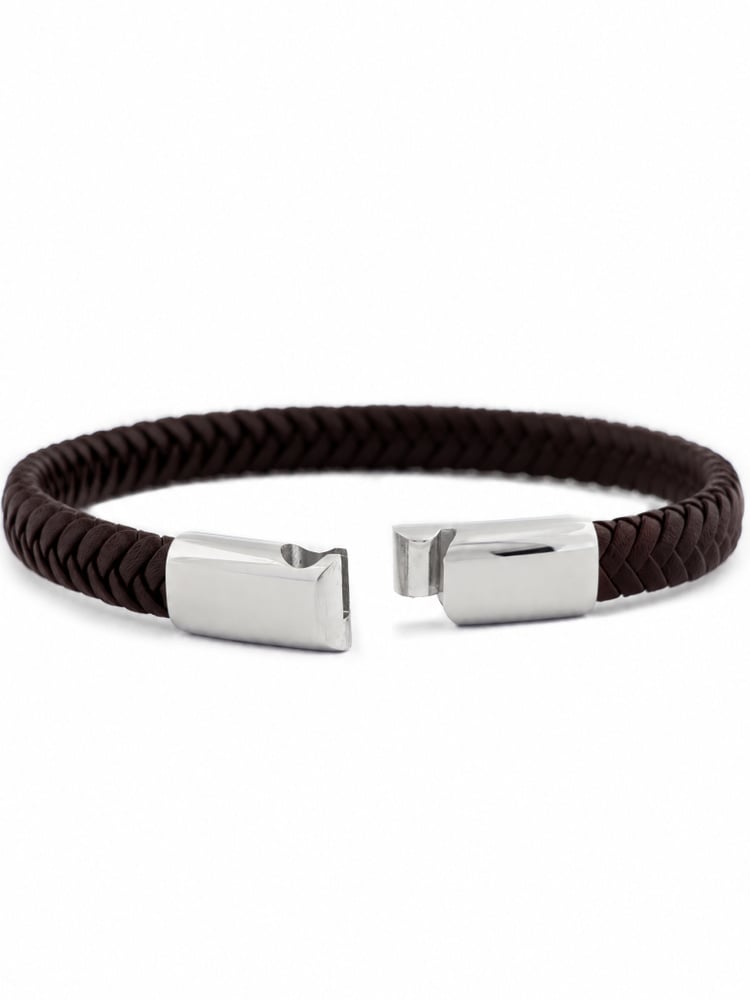 Mörkbrunt Läderarmband Prestige