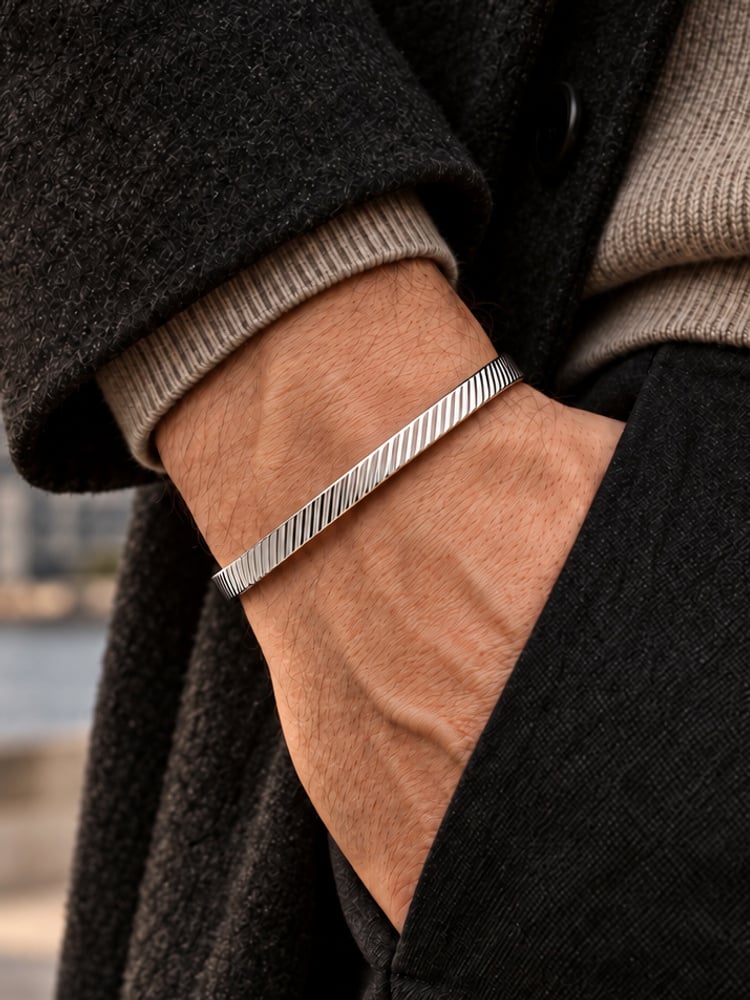 Armbånd bangle | Helix cuff sølv