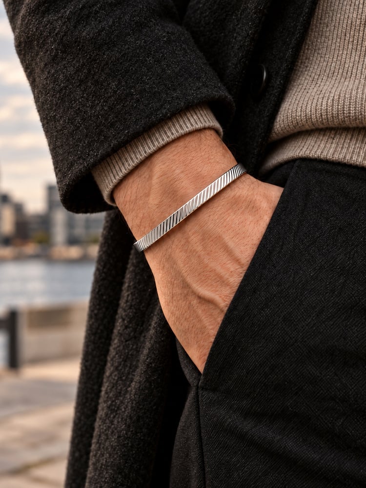 Armbånd bangle | Helix cuff sølv