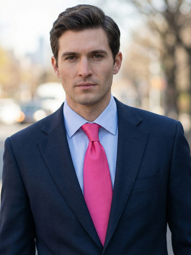 Czerwony krawat cerise