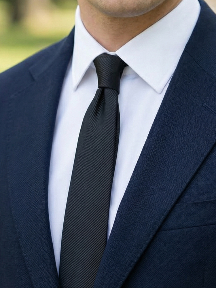 Extra skinny black tie