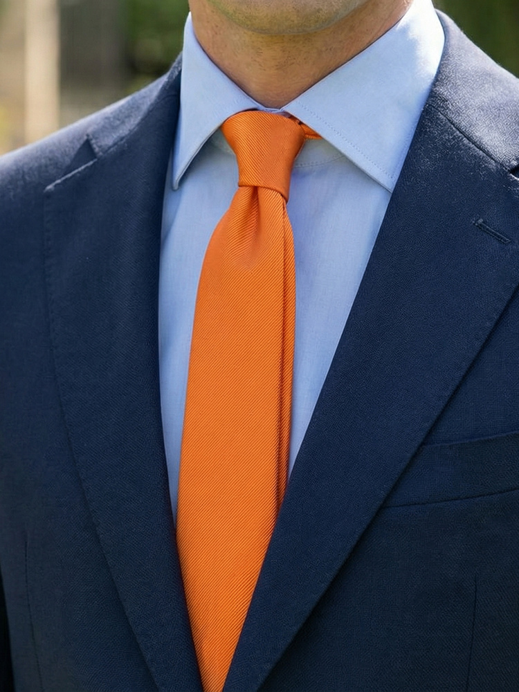 Skinny orange tie