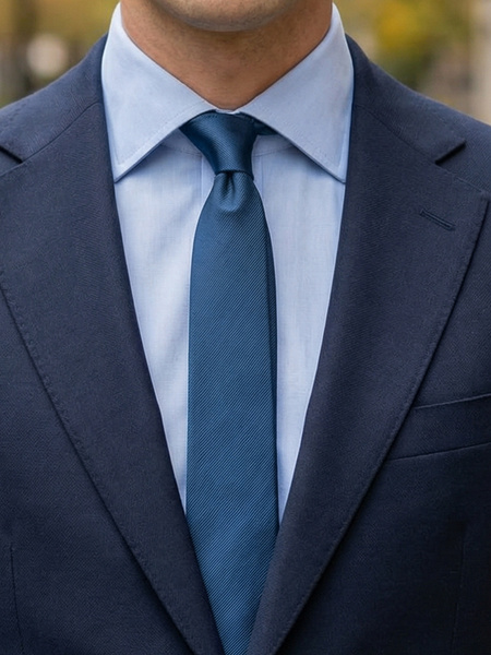 Schmale Dunkelblaue Krawatte