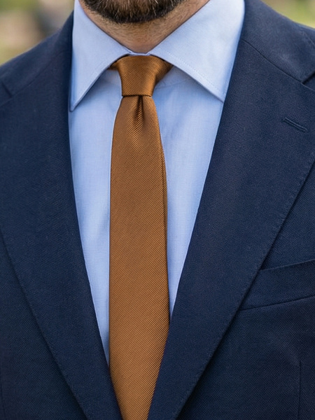 Skinny brown tie