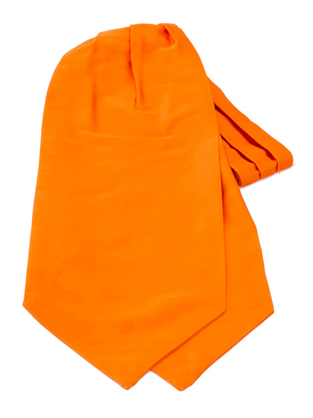 Orange silk ascot