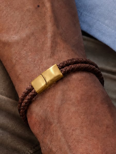Dark Brown Leather Bracelet Rurik