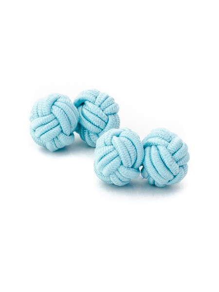 Mint blue cufflinks Silk Knots