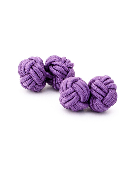 Purple cufflinks Silk Knots