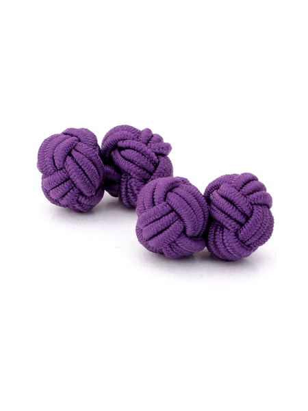 Dark purple cufflinks Silk Knots