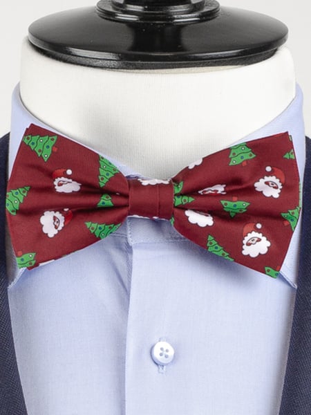 Burgundy Christmas bow tie Trees