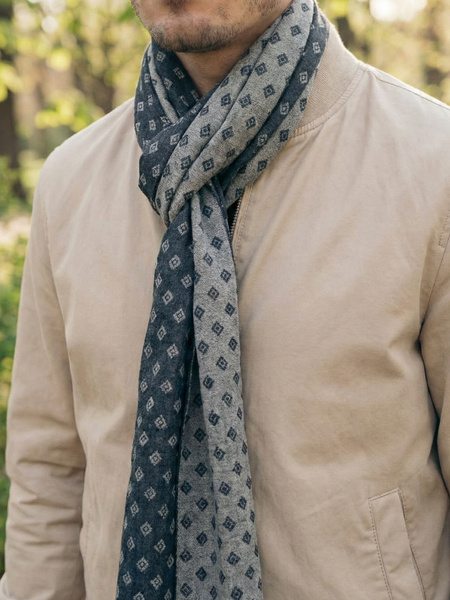 Sciarpa italiana Puglia in cotone e seta