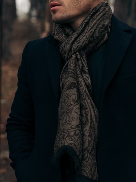 Italian scarf Calabria in cotton and silk