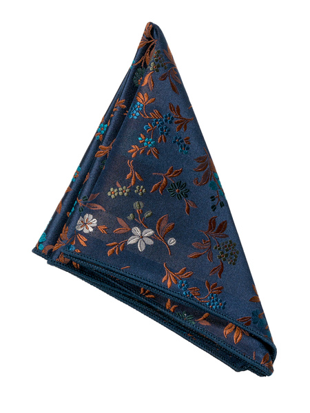 Brown floral handkerchief