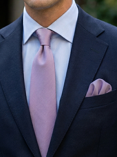 Ljuslila slips & näsduk