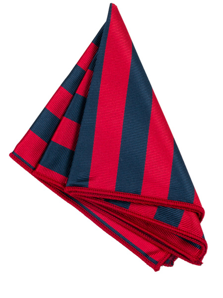 Burgundy & navy striped handkerchief | Scottsberry