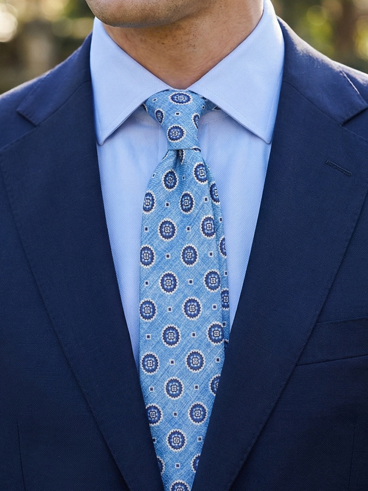 Light blue tie Borgio