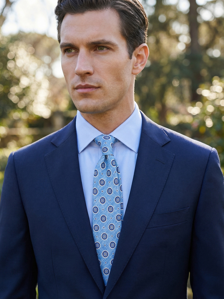 Light blue tie Borgio