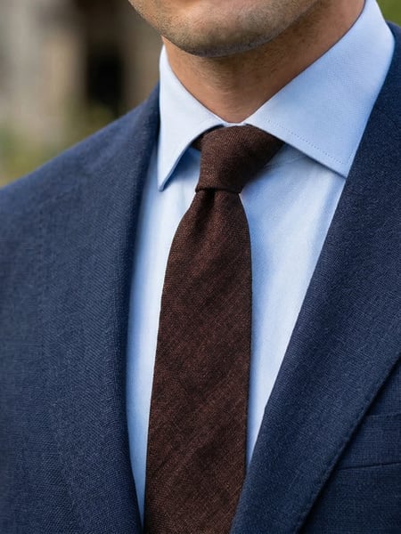Dark brown tie Elegante