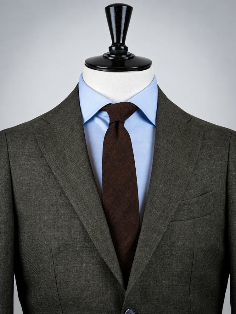 Kravata tmavě hnědá Elegante