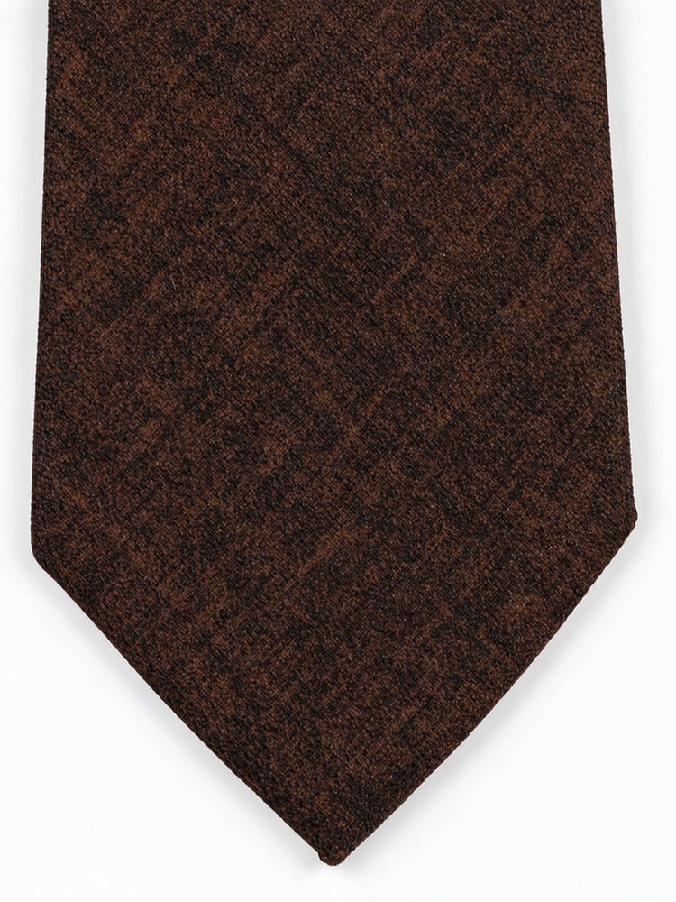 Kravata tmavě hnědá Elegante