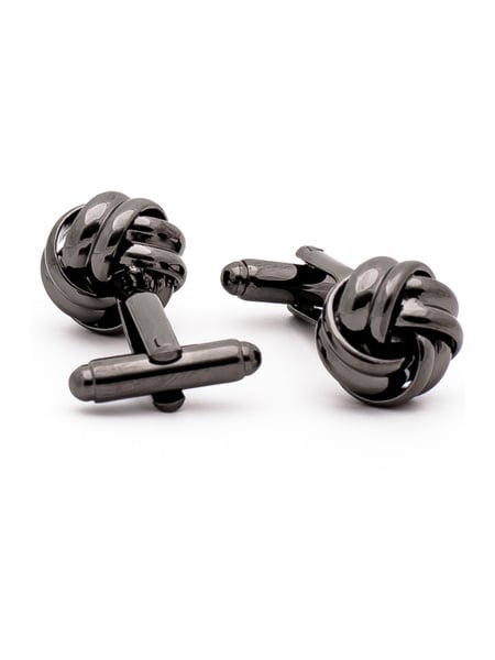 Cufflinks Twisted knot black