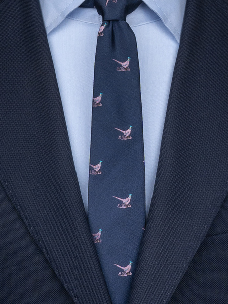 Navy tie Pheasant