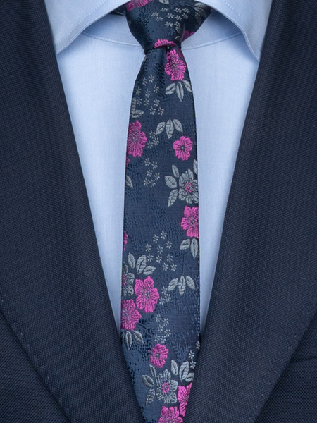 Navy floral tie | Scottsberry