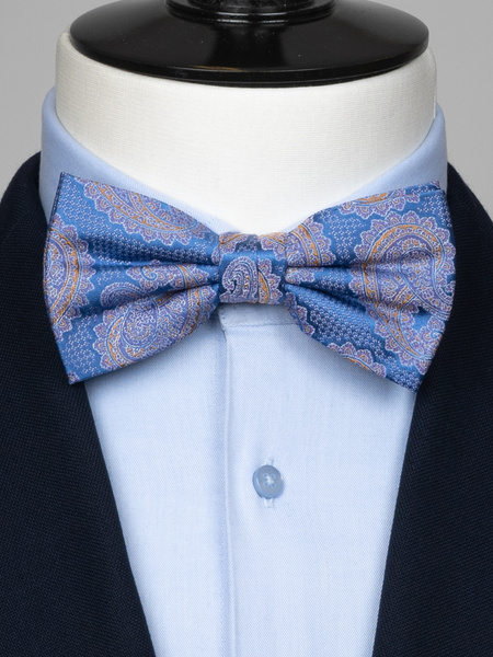 Blue paisley bow tie | Scottsberry