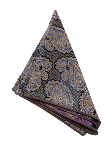 Brown paisley handkerchief
