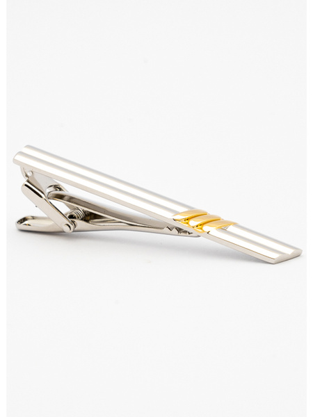 Silver tie pin gold detail Shop online Scottsberry