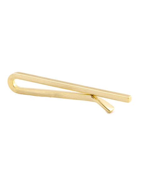 Skinny tie clip gold