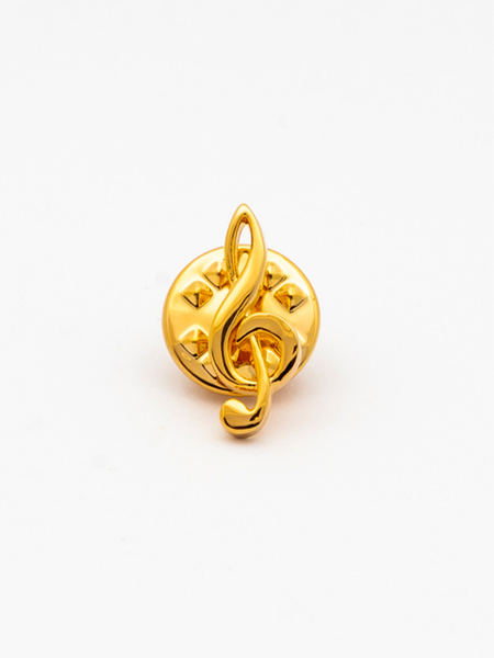 Lapel pin G-clef gold
