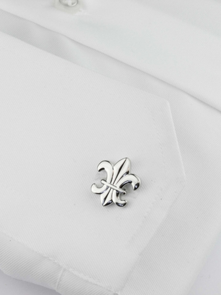 Cufflink Fleur-De-Lys Silver Shop online Scottsberry