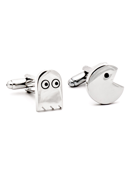 Cufflink Pacman silver