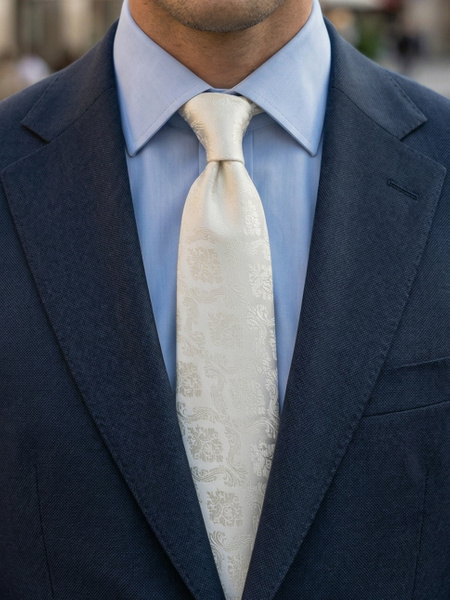 Champagne Krawatte Damask