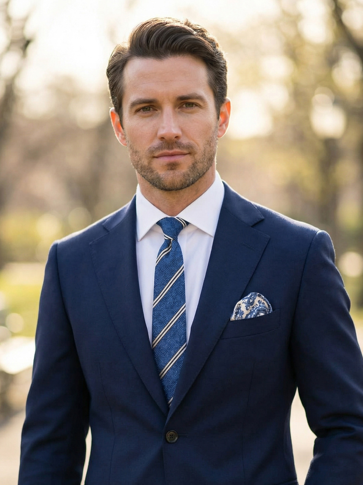 Slips & lommetørkle Stripes Noir