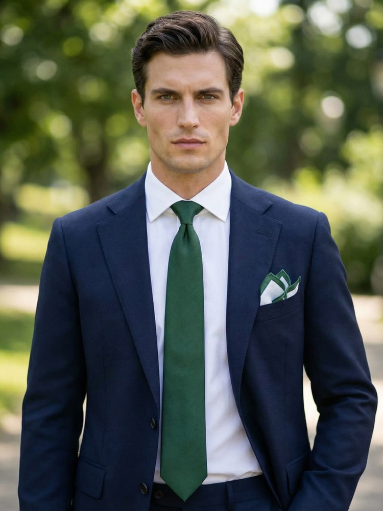 Tie & hanky Royal forest