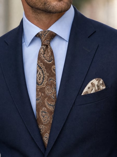 Tie & hanky Heritage Brown - Buy online