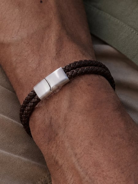 Dark Brown Leather Bracelet Classic