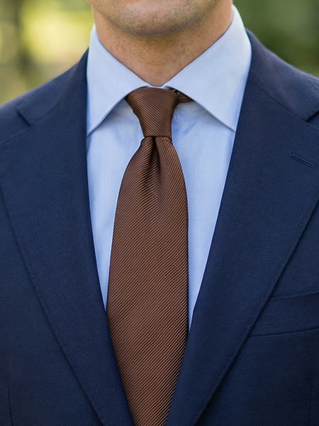 Cravată maro miezul nopții